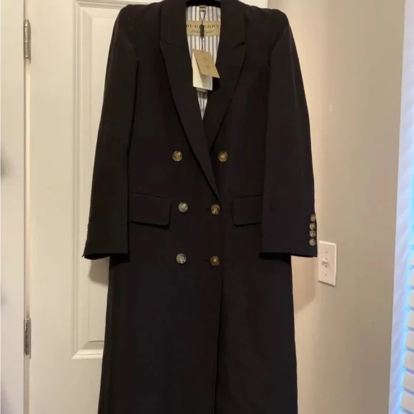 Burberry London Parwood linen silk blend double breasted trench coat us2 XS